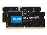 Crucial - DDR5 - kit - 32 Go: 2 x 16 Go - SO DIMM 262 broches - 4800 MHz / PC5-38400 - CL40 - 1.1 V - mémoire sans tampon - non ECC CT2K16G48C40S5