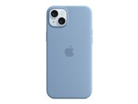 Apple - Coque de protection pour téléphone portable - compatibilité avec MagSafe - silicone - bleu hivernal - pour iPhone 15 Plus MT193ZM/A