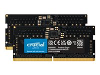 Crucial - DDR5 - kit - 16 Go: 2 x 8 Go - SO DIMM 262 broches - 4800 MHz / PC5-38400 - CL40 - 1.1 V - mémoire sans tampon - non ECC CT2K8G48C40S5