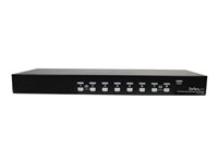 StarTech.com Commutateur USB VGA KVM 8 ports à montage sur rack avec audio (câbles audio inclus) - Commutateur écran-clavier-souris/audio - 8 x KVM / audio - 1 utilisateur local - de bureau - pour P/N: RK3236BKF, RK4236BKB, RK4242BK24, RK4242BK30, RKCONS1701, RKCONS17HD, RKQMCAB12V2 SV831DUSBAU