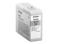 Epson T8509 - 80 ml - noir clair - original - cartouche d'encre - pour SureColor P800, P800 Designer Edition, SC-P800 C13T850900