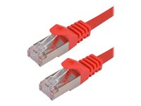 MCL - Câble réseau - RJ-45 (M) pour RJ-45 (M) - 3 m - 6.2 mm - S/FTP - CAT 7 - sans halogène, sans crochet - rouge IC5L99A0007SH3R