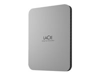 LaCie Mobile Drive STLP2000400 - Disque dur - 2 To - externe (portable) - USB 3.2 Gen 1 (USB-C connecteur) - lune argentée - avec 3 ans de Seagate Rescue Data Recovery STLP2000400