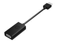 HP HDMI to VGA Display Adapter - Adaptateur vidéo - HD-15 (VGA) femelle pour HDMI mâle - 17.3 cm - support 1080p - pour HP 20, 22, 24, 27; Pavilion 13, 14, 15, 17, 24, 27, 590, 595 X1B84AA#ABB