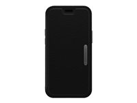 OtterBox Strada Series Folio - Étui à rabat pour téléphone portable - cuir, polycarbonate, loquet métallique - noir ombré - pour Apple iPhone 12 mini 77-65371