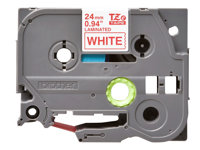 Brother TZe-252 - Adhésif standard - rouge sur blanc - Rouleau (2,4 cm x 8 m) 1 cassette(s) ruban laminé - pour Brother PT-D600; P-Touch PT-3600, D800, E550, E800, P750, P900, P950; P-Touch EDGE PT-P750 TZE252