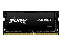 Kingston FURY Impact - DDR4 - module - 16 Go - SO DIMM 260 broches - 3200 MHz / PC4-25600 - CL20 - 1.2 V - mémoire sans tampon - non ECC - noir KF432S20IB/16