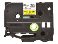 Brother TZe-661 - Adhésif standard - noir sur jaune - Rouleau (3,6 cm x 8 m) 1 cassette(s) ruban laminé - pour P-Touch PT-3600, 530, 550, 9200, 9400, 9500, 9600, 9700, 9800, D800, E800, P900, P950 TZE661