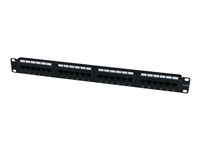 StarTech.com 24 Port 1U Rackmount Cat 6 110 Patch Panel - 24 port Network Patch Panel - RJ45 Ethernet 110 type Rack Mount Patch Panel 1U (C6PANEL24) - Tableau de connexions - CAT 6 - noir - 1U - 24 ports - pour P/N: RACK-18U-20-WALL-OA, RACK-21U-20-WALL-OA, RACK-24U-20-WALL-OA, RK12OD2, RK3236BKF C6PANEL24