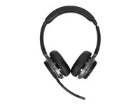 Targus AEH104GL - Micro-casque - sur-oreille - convertible - Bluetooth - sans fil, filaire - jack 3,5mm - isolation acoustique - noir AEH104GL