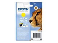 Epson T0714 - 5.5 ml - jaune - original - emballage coque avec alarme radioélectrique - cartouche d'encre - pour Stylus DX9400, SX115, SX210, SX215, SX218, SX415, SX515, SX610; Stylus Office BX310, BX610 C13T07144022