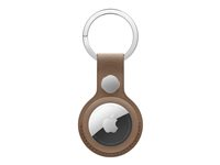 Apple - Étui pour airtag - acier inoxydable, tissu fin - taupe - pour AirTag MT2L3ZM/A