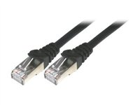 MCL - Cordon de raccordement - RJ-45 (M) pour RJ-45 (M) - 50 cm - paire torsadée écrantée (F/UTP) - CAT 6 - moulé, sans crochet, bloqué - noir FCC6BM-0.5M/N