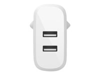 Belkin BOOST CHARGE - Adaptateur secteur - 24 Watt - QC 3.0 - 2 connecteurs de sortie (USB) - blanc WCB002VFWH