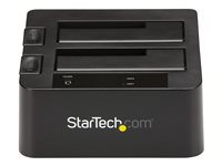 StarTech.com Dual-Bay USB 3.1 to SATA Hard Drive Docking Station, USB 3.1 (10 Gbps) Hard Drive Dock, External 2.53.5 SATA IIIIII, SSDHDD Docking Station, Hot-Swap Hard Drive Bay - Top-Loading - Contrôleur de stockage - 2.5", 3.5" - USB 3.1 (Gen 2) - noir SDOCK2U313