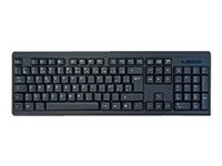 MCL Samar ACK-301W/N - Clavier - sans fil - 2.4 GHz - AZERTY - Français - noir ACK-301W/N