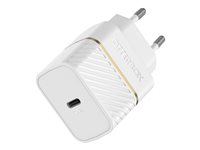 OtterBox - Adaptateur secteur - propulser - 20 Watt - 3 A - Apple Fast Charge, Fast Charge, PD 3.0 (24 pin USB-C) - blanc 78-80869