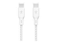 Belkin BOOST CHARGE - Câble USB - 24 pin USB-C (M) pour 24 pin USB-C (M) - 2 m - blanc CAB014BT2MWH