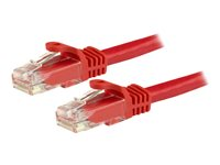 StarTech.com Câble réseau Cat6 Gigabit UTP sans crochet de 5m - Cordon Ethernet RJ45 anti-accroc - Câble patch Mâle / Mâle - Rouge - Cordon de raccordement - RJ-45 (M) pour RJ-45 (M) - 5 m - UTP - CAT 6 - sans crochet - rouge N6PATC5MRD