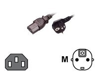 MCL - Câble d'alimentation - power CEE 7/7 (M) pour power IEC 60320 C13 - 5 m - noir MC901-5M