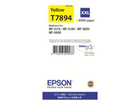 Epson T7894 - 34.2 ml - taille XXL - jaune - original - cartouche d'encre - pour WorkForce Pro WF-5110DW, WF-5190DW, WF-5190DW BAM, WF-5620DWF, WF-5690DWF, WF-5690DWF BAM C13T789440