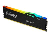 Kingston FURY Beast RGB - DDR5 - module - 32 Go - DIMM 288 broches - 5200 MHz / PC5-41600 - CL40 - 1.25 V - mémoire sans tampon - on-die ECC KF552C40BBA-32