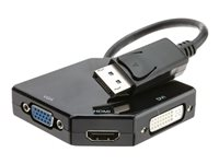 DLH DY-TU4242B - Adaptateur vidéo - DisplayPort mâle pour HD-15 (VGA), DVI-I, HDMI femelle - support 4K DY-TU4242B
