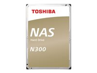 Toshiba N300 NAS - Disque dur - 10 To - interne - 3.5" - SATA 6Gb/s - 7200 tours/min - mémoire tampon : 256 Mo HDWG11AUZSVA