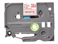 Brother TZe-232 - Adhésif standard - rouge sur blanc - Rouleau (1,2 cm x 8 m) 1 cassette(s) ruban laminé - pour Brother PT-D210, D600, H110; P-Touch PT-1005, 1880, E800, H110; P-Touch Cube Plus PT-P710 TZE232