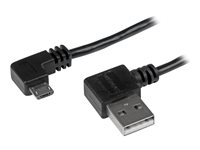 StarTech.com Câble USB A vers Micro B de 2 m avec connecteurs coudés à angle droit - Cordon Micro USB - M/M - Noir - Câble USB - Micro-USB de type B (M) pour USB (M) - USB 2.0 - 2 m - connecteur à angle droit - noir - pour P/N: USB2PCARBK, USB2PCARBKS, USBEXTAA10BK, USBEXTAA6BK, USBLT2PCARW, USBUB2PCARB USB2AUB2RA2M