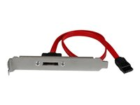 StarTech.com Adaptateur / Câble de slot SATA vers eSATA à 1 port - Équerre Serial-ATA vers eSATA avec cordon interne de 45cm - Panneau SATA interne vers externe - Serial ATA 150/300/600 - SATA (F) pour eSATA (M) - 45.72 cm - pour P/N: S251SMU33EP, SDOCKU313E, SDOCKU33EF ESATAPLT18IN