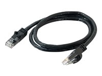 C2G Cat6 Booted Unshielded (UTP) Network Patch Cable - Cordon de raccordement - RJ-45 (M) pour RJ-45 (M) - 50 cm - UTP - CAT 6 - moulé, sans crochet, bloqué - noir 83405