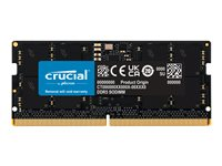 Crucial - DDR5 - module - 16 Go - SO DIMM 262 broches - 4800 MHz / PC5-38400 - CL40 - 1.1 V - mémoire sans tampon - non ECC CT16G48C40S5