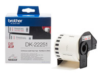 Brother DK22251 - Noir/rouge sur blanc - Rouleau (6,2 cm x 15,24 m) 1 rouleau(x) papier continu pour étiquette DK22251