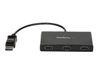 StarTech.com 3-Port Multi Monitor Adapter, DisplayPort 1.2 to HDMI MST Hub, Triple 1080p HDMI Monitor, Video Splitter for Extended Desktop Mode on Windows PCs Only, DP to 3x HDMI MST Hub - Multi Stream Transport (MSTDP123HD) - Répartiteur vidéo/audio - 3 x HDMI - de bureau - AC 100/240 V MSTDP123HD