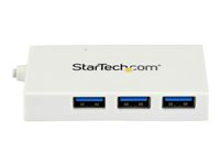 StarTech.com Hub USB C - 4 ports - USB 3.0 - Blanc - USB-C vers 1x USB-C 3x USB-A - Alimenté - Concentrateur USB Type-C - Hub multiport - Concentrateur (hub) - 3 x SuperSpeed USB 3.0 + 1 x USB 3.1 - de bureau HB30C3A1CFBW