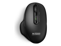 Urban Factory Onlee Pro Dual - Souris - batterie rechargeable - ergonomique - optique - 6 boutons - sans fil - 2.4 GHz, Bluetooth 5.0 - récepteur sans fil USB - noir - carton BTM10UF