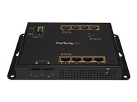 StarTech.com Switch Gigabit Ethernet géré à 8 ports PoE+ avec 2 connexions SFP - Fixation murale et accès en façade (IES101GP2SFW) - Commutateur - Géré - 8 x 10/100/1000 (PoE+) + 2 x SFP - Montage sur rail DIN, fixation murale - PoE+ (200 W) - pour P/N: GLCLHSMDSTTA, GLCSXMMDST, GLCSXMMDSTT, GLCTEST, MASFP1GBTXST, SFP1GELXST IES101GP2SFW