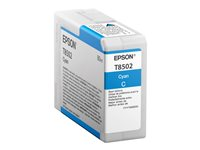 Epson T850200 - 80 ml - haute capacité - cyan - original - cartouche d'encre - pour SureColor P800, P800 Designer Edition, SC-P800 C13T850200